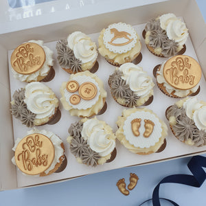 Baby Shower Cupcake Selection Gift Box Cupcakes Vanilla Pod Bakery 12x Cupcake 