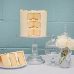 Vanilla Pod Bakery Birthday Cake cut Open - Salted Caramel - Image by Carle & Moss