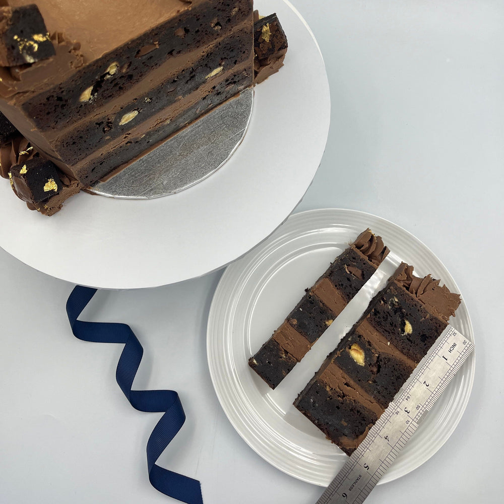 Layered Triple Chocolate Brownie Birthday Cake Cakes & Dessert Bars Vanilla Pod Bakery 