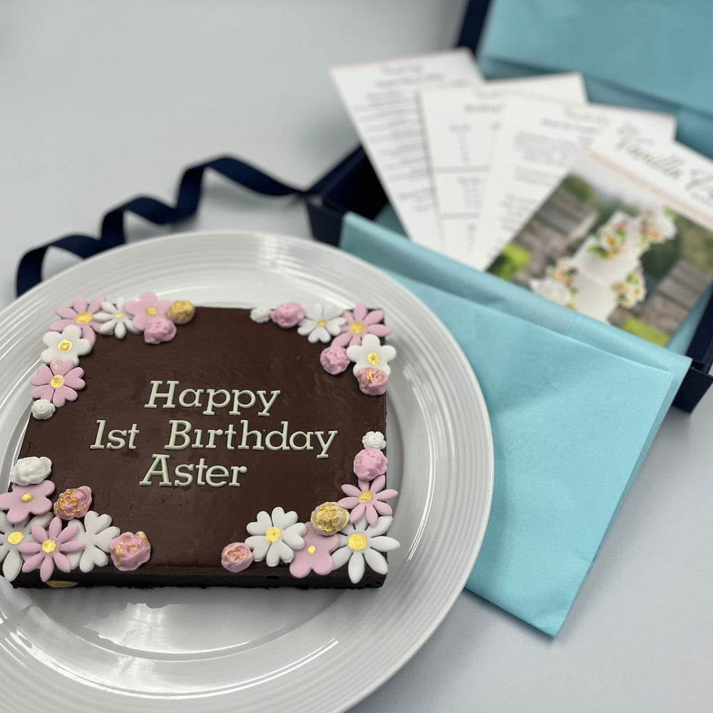 Celebration Brownie Slab Gift Box Cakes & Dessert Bars Vanilla Pod Bakery 