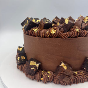 Layered Triple Chocolate Brownie Birthday Cake Cakes & Dessert Bars Vanilla Pod Bakery 7" Round - 2 layers of brownie 