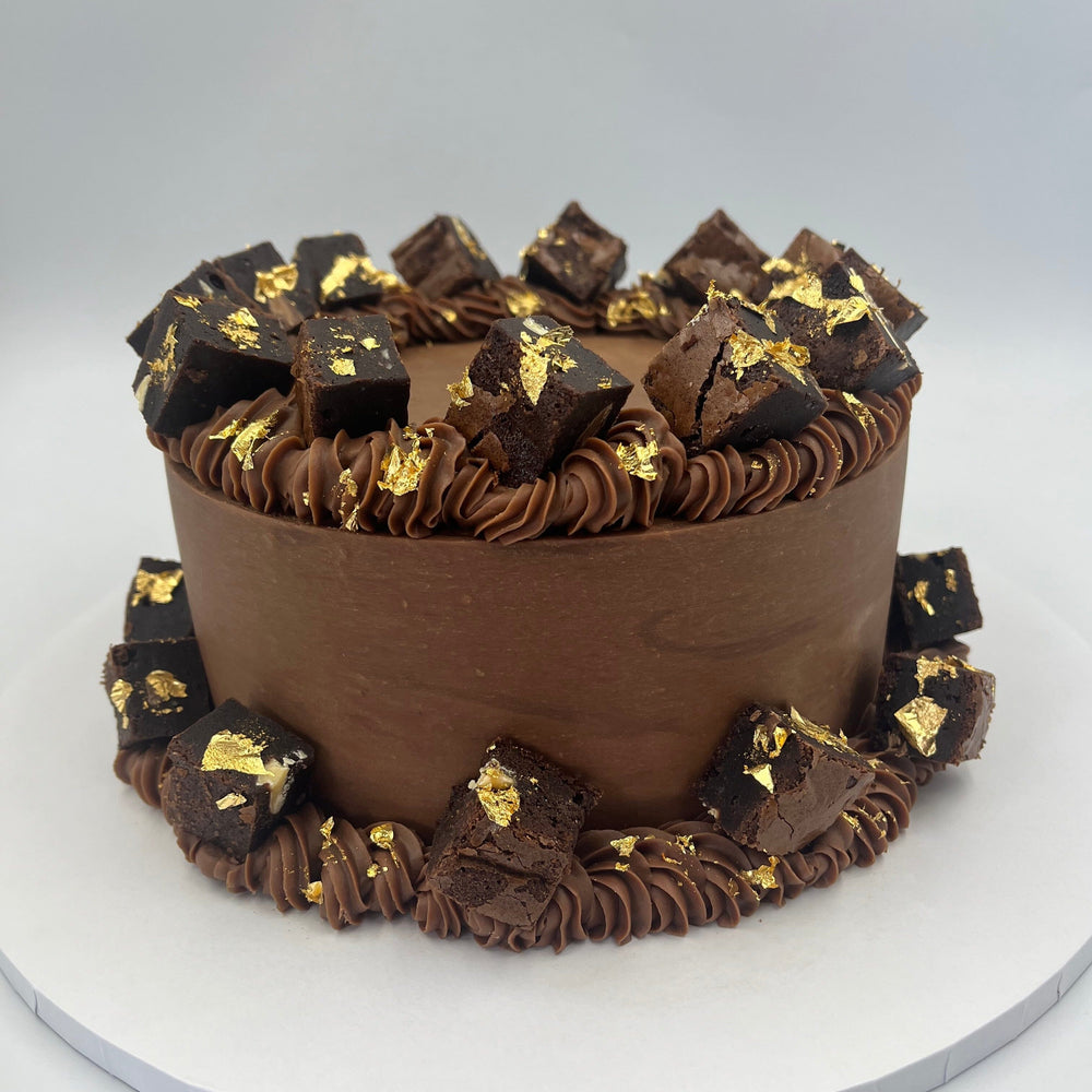 Layered Triple Chocolate Brownie Birthday Cake Cakes & Dessert Bars Vanilla Pod Bakery 