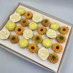 24x Bite Size Buttercream Flower Cupcake Gift Box Vanilla Pod Bakery 24x Cupcakes 