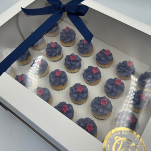24x Bite Size Purple Cupcake Gift Box - in aid of Emily’s Gift Vanilla Pod Bakery 