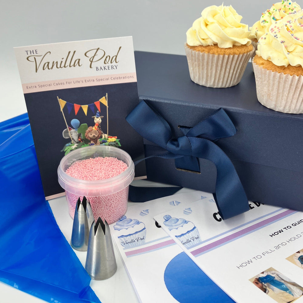 
            
                Load image into Gallery viewer, Cupcake Decorating Kit - How to Pipe with Buttercream - Vanilla Pod Bakery
            
        