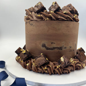 Layered Triple Chocolate Brownie Birthday Cake Cakes & Dessert Bars Vanilla Pod Bakery 