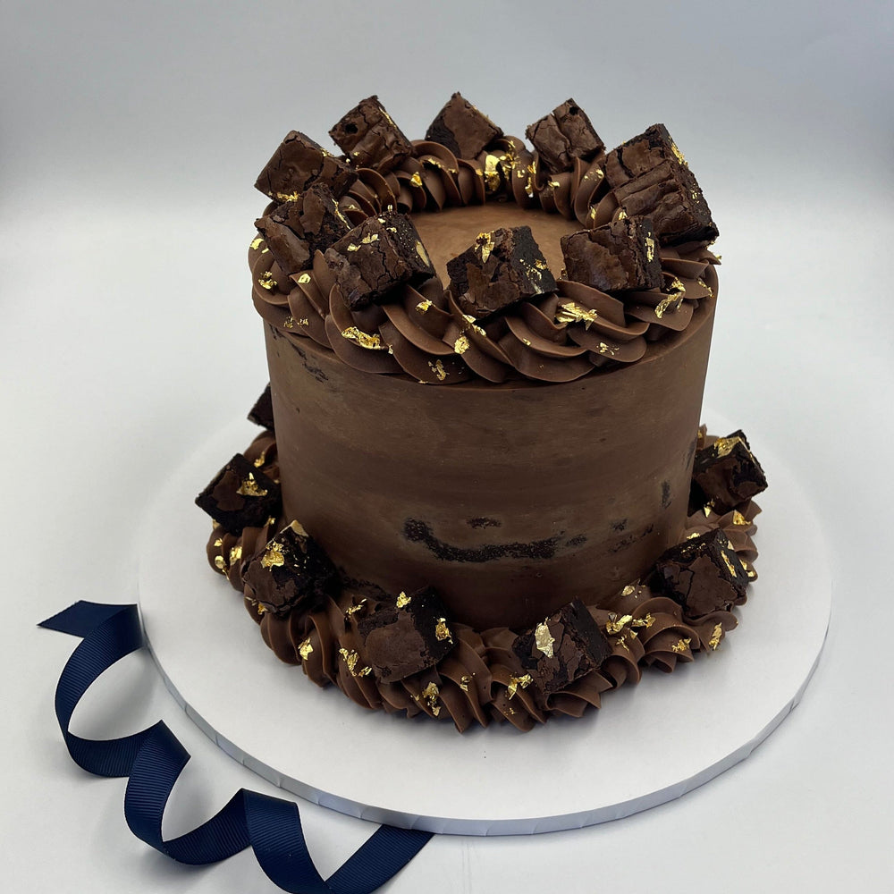 Layered Triple Chocolate Brownie Birthday Cake Cakes & Dessert Bars Vanilla Pod Bakery 