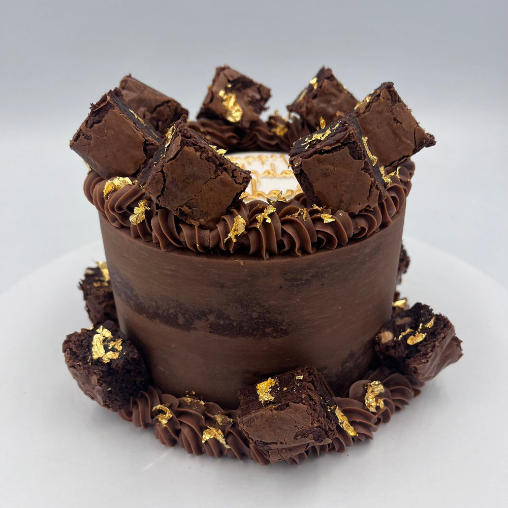 Layered Triple Chocolate Brownie Birthday Cake Cakes & Dessert Bars Vanilla Pod Bakery 