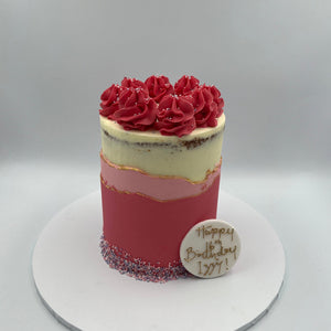 Buttercream Swirls Party Cake - Available as standard, vegan or gluten free Vanilla Pod Bakery 