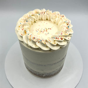 
            
                Load image into Gallery viewer, Semi Naked Birthday Buttercream Swirls Party Cake - Available as Standard Height &amp;amp; Shallow Height Cakes &amp;amp; Dessert Bars Vanilla Pod Bakery 
            
        