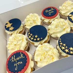 Thank You Cupcake Gift Box - Stars Cupcakes Vanilla Pod Bakery 