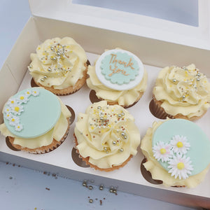 
            
                Load image into Gallery viewer, Thank You Cupcake Gift Box Vanilla Pod Bakery 6x Cupcakes 
            
        