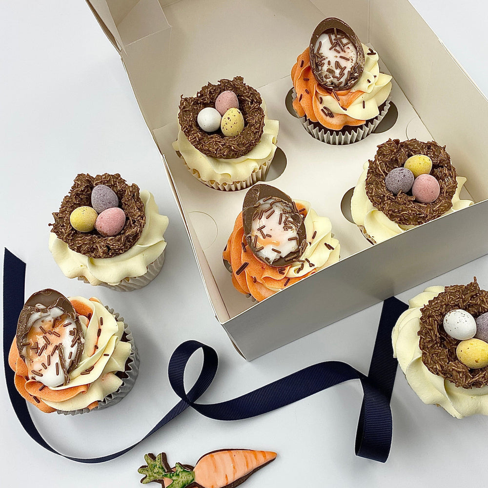 Easter Cupcake Gift Box - Limited Edition Vanilla Pod Bakery Box of 4 cupcakes 