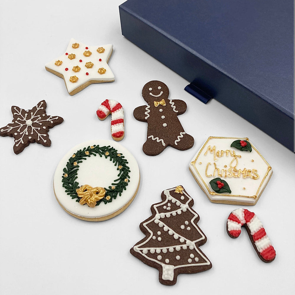 
            
                Load image into Gallery viewer, Christmas Themed Hand Iced Biscuits - Gift Box Cookies Vanilla Pod Bakery 
            
        