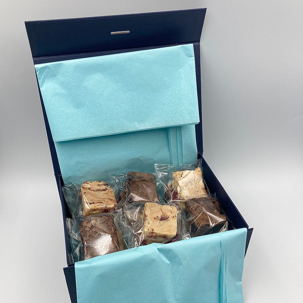 Individual Wrapped Brownie Postal Gift Box Cakes & Dessert Bars Vanilla Pod Bakery Box of 15x Bite Size Individually Wrapped Brownies (in 3 flavours) 