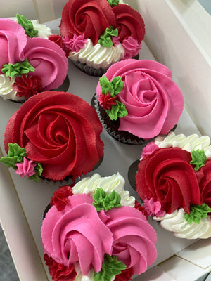 Floral Buttercream Cupcakes Gift Box Vanilla Pod Bakery 
