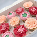 Dahlia, Rose & Ranunculus Buttercream Cupcakes Vanilla Pod Bakery 