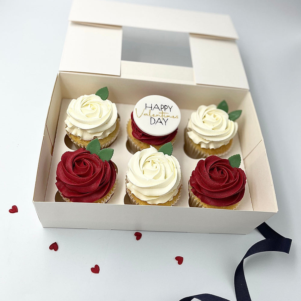Valentine's Cupcake Gift Box of 12 - Limited Edition Vanilla Pod Bakery 