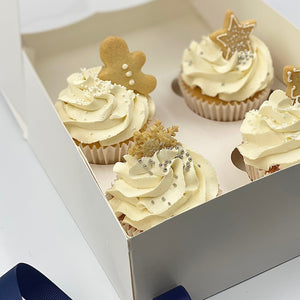 
            
                Load image into Gallery viewer, Christmas Themed Cupcake - Gift Box - Limited Edition Cupcakes Vanilla Pod Bakery 4x Cupcakes 
            
        