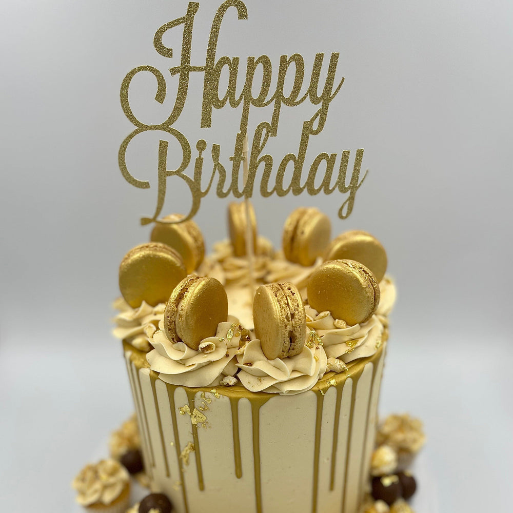 Gold Drip Cake Birthday Cake Vanilla Pod Bakery 