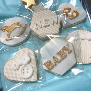 New Baby Hand Iced Biscuits - Medium Box Biscuits Vanilla Pod Bakery 