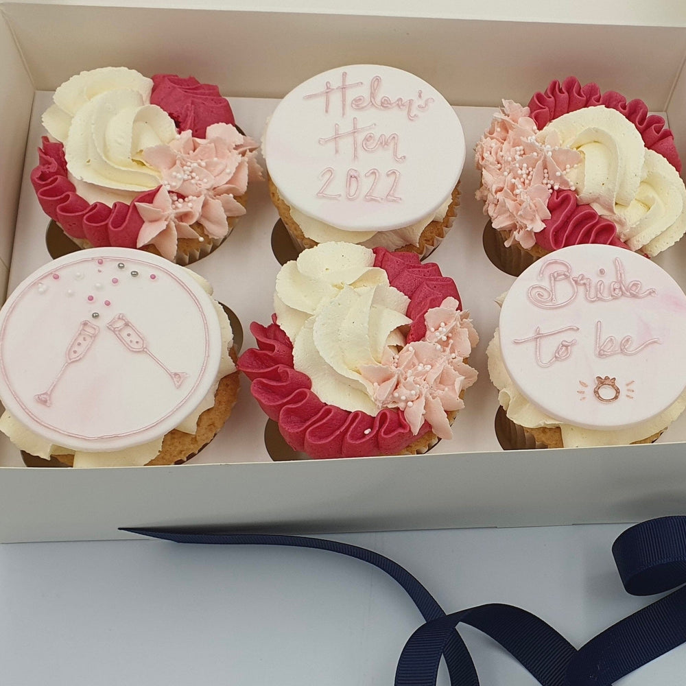 Hen Party Celebration Cupcake Gift Box Vanilla Pod Bakery 