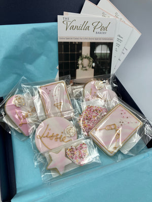 
            
                Load image into Gallery viewer, Celebration Themed Hand Iced Biscuits - Medium Box Vanilla Pod Bakery 
            
        