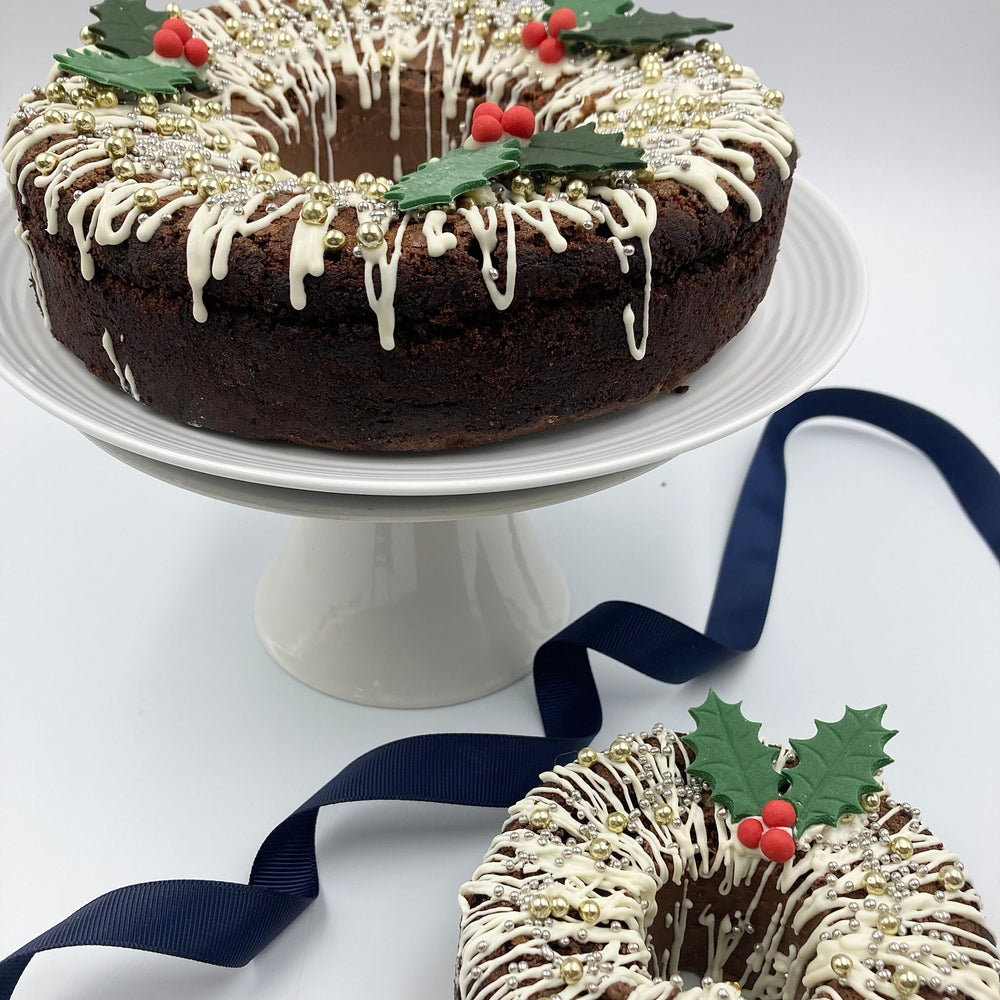 Triple Chocolate Brownie Wreath - Gift Box Cakes & Dessert Bars Vanilla Pod Bakery 