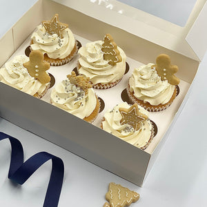 
            
                Load image into Gallery viewer, Christmas Themed Cupcake - Gift Box - Limited Edition Cupcakes Vanilla Pod Bakery 6x Cupcakes 
            
        