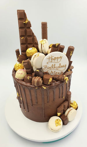 All The Chocolate Cake Vanilla Pod Bakery 7" Round to feed 15 -30 portions (cake in image) 