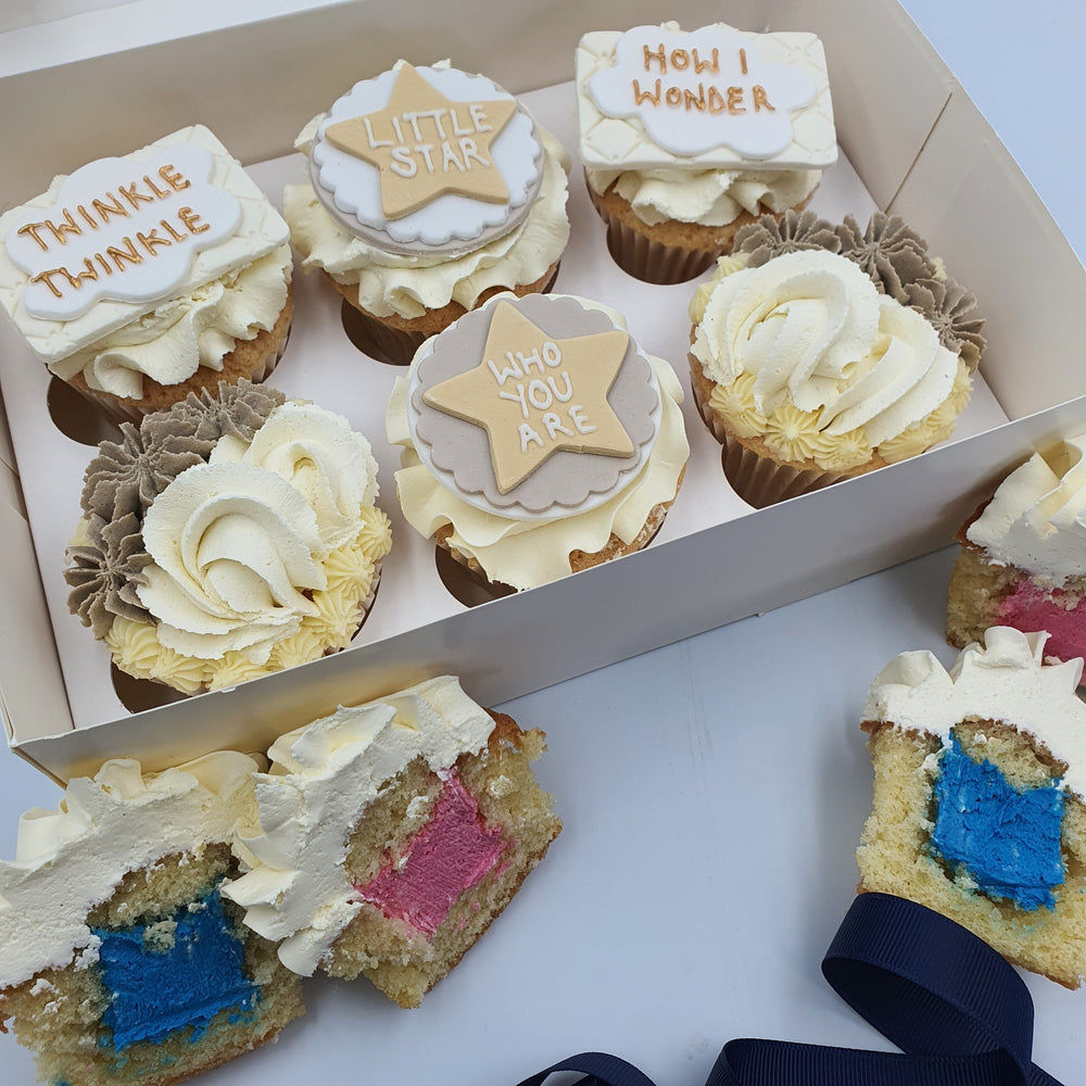 General Reveal Cupcake Gift Box Cupcakes Vanilla Pod Bakery 6x Cupcakes 