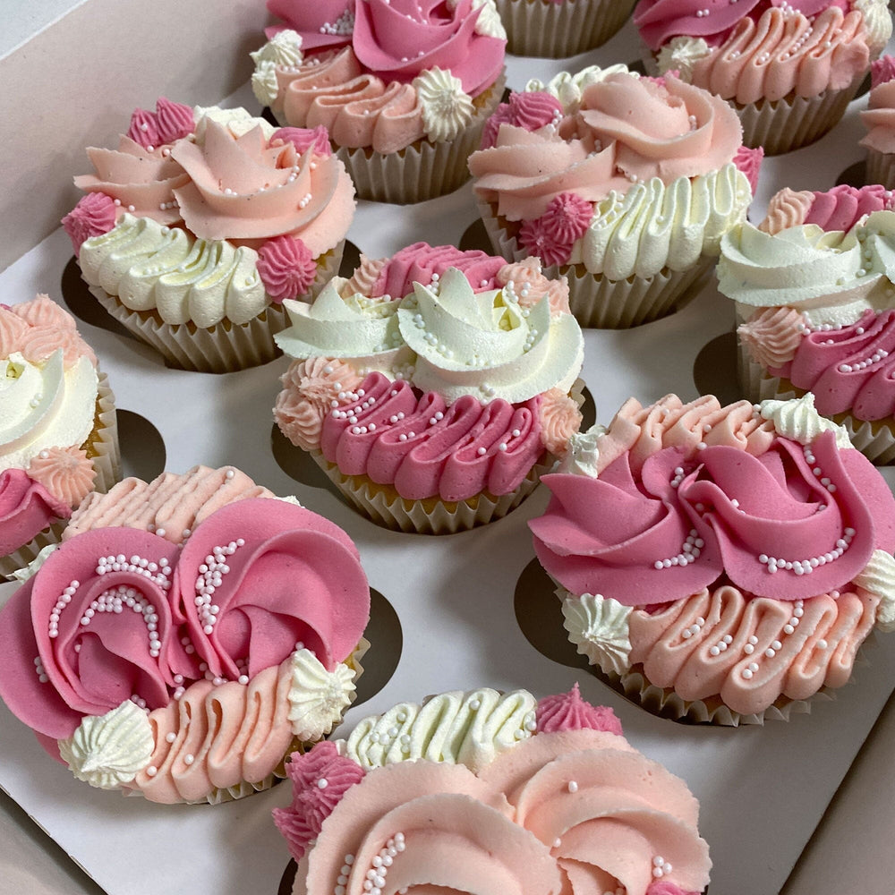 Floral Buttercream Cupcakes Gift Box Vanilla Pod Bakery 