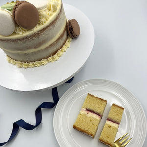 Semi Naked Macaron Cake - Shallow Cake Range Cakes & Dessert Bars Vanilla Pod Bakery 